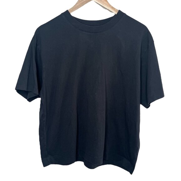 Muji Mens Black Short Sleeve Casual Crewneck T-Shirt XL - Picture 1 of 8